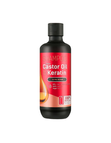 Champú Vegano Bio Naturell Ultrarepair Aceite Ricino Negro y Queratina 946Ml