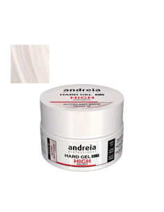 Gel Viscosidad Alta Hard Gel 2 En 1 Andreia Glitter Soft White 22Gr