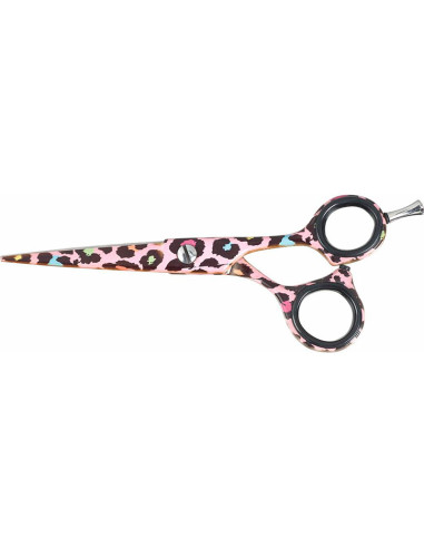 Tijera Corte 5,5" Best Buy Estampado Leopardo Rosa