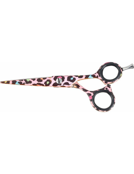 Tijera Corte 5,5" Best Buy Estampado Leopardo Rosa