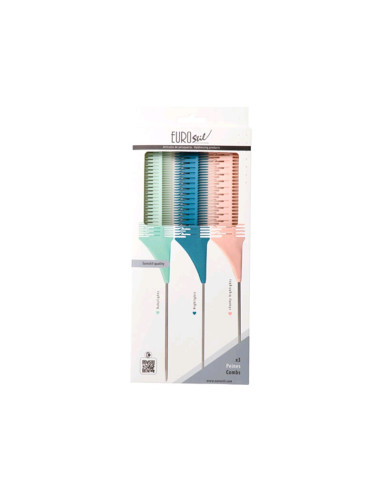 Set 3 Peines Para Mechas Eurostil