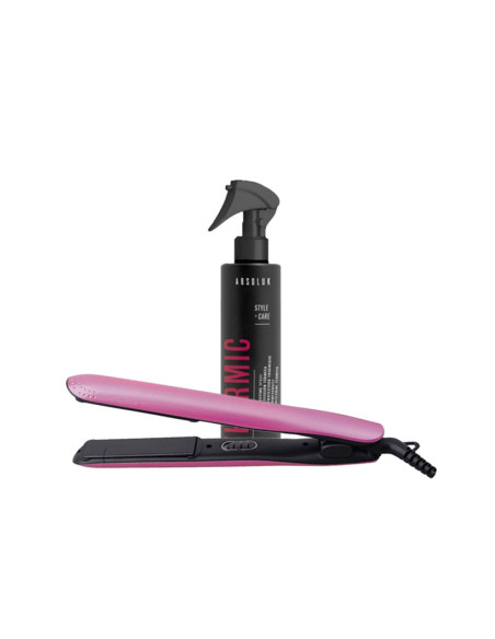 Pack Plancha Albi Cerámica + Spray Protector Térmico Absoluk
