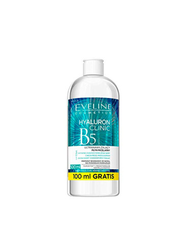 Agua Micelar 3 En 1 Eveline Hyaluronic B5 500Ml