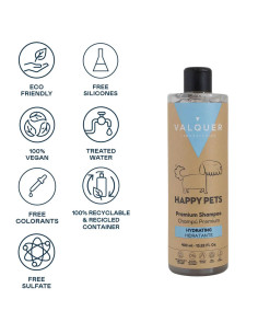 Champú Vegano Mascotas Valquer Hidratante Happy Pets 400Ml 2