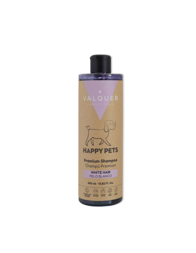 Champú Vegano Mascotas Valquer Pelo Blanco Happy Pets 400Ml