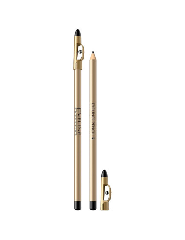 Lápiz Ojos Eyeliner Pencil Sacapuntas Eveline Negro Largo