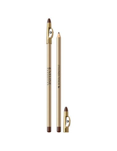 Lápiz Ojos Eyeliner Pencil Sacapuntas Eveline Marrón Largo