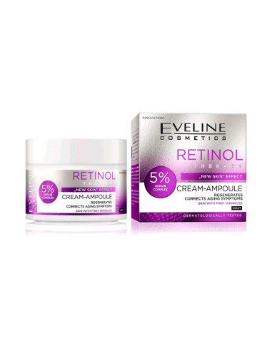 Crema Retinol De Noche Eveline Efecto Piel Nueva 50Ml