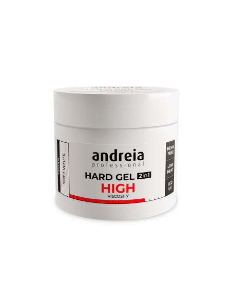 Gel Viscosidad Alta Hard Gel 2 En 1 Andreia Soft White 200Gr