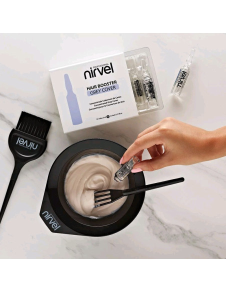 Ampolla Nirvel Cubre Canas Hair Booster Grey Cover 5Ml
