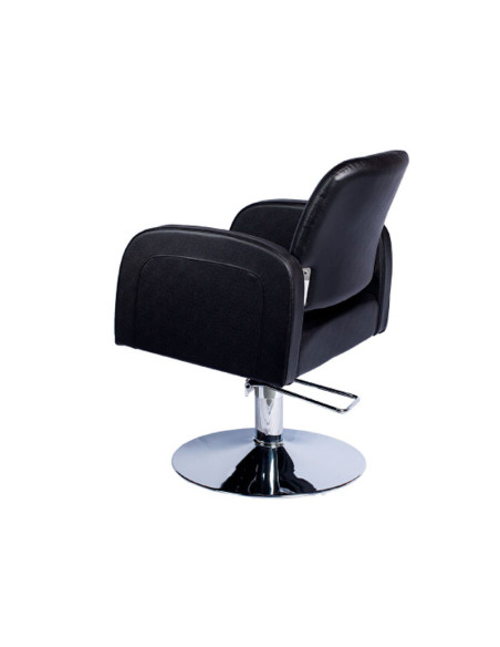 Sillon Peluquería Negro Luna Pie Cuadrado Bomba Hidraulica