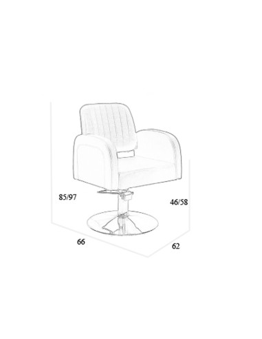 Sillon Peluquería Negro Luna Pie Cuadrado Bomba Hidraulica