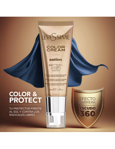 Crema Hidratante Con Color Levissime Ácido Hialurónico Puro 50Ml