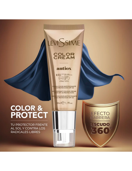Crema Hidratante Con Color Levissime Ácido Hialurónico Puro 50Ml