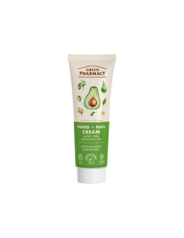 Crema de Manos Y Uñas Green Pharmacy Aloe Vera y Aceite Aguacate 100Ml