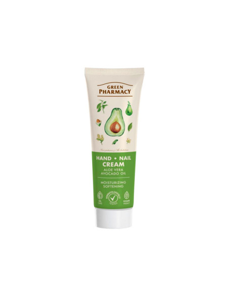 Crema de Manos Y Uñas Green Pharmacy Aloe Vera y Aceite Aguacate 100Ml