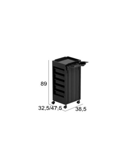Carro Peluqueria Utility Negro CD/216