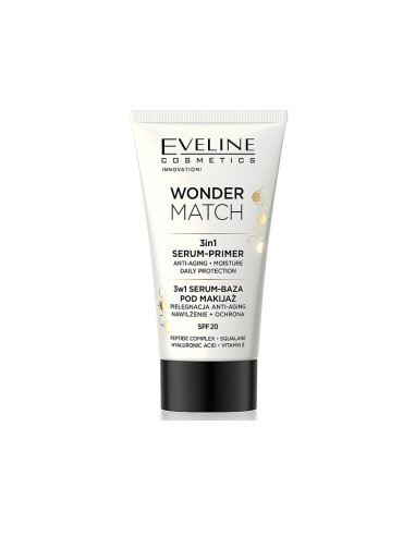 Base De Maquillaje Serúm Eveline 3 en 1 Wonder Match 30Ml