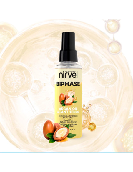 Acondicionador Bifasico Efecto Gloss Nirvel Argán Y Pantenol 100Ml