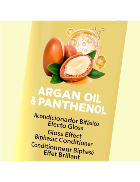 Acondicionador Bifasico Efecto Gloss Nirvel Argán Y Pantenol 100Ml