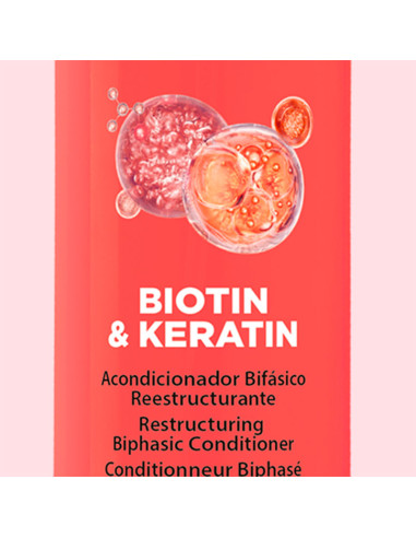 Acondicionador Bifasico Reestructurante Nirvel Biotina y Keratina 100Ml