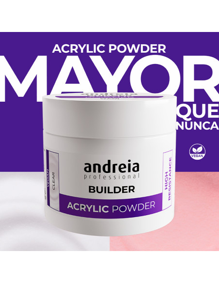 Polvo Acrílico Uñas Andreia Clear 200Gr