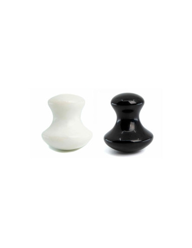 Kit Setas Faciales Masaje Levissime Obsidiana y Jade Blanco