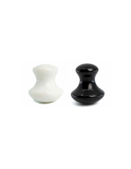 Kit Setas Faciales Masaje Levissime Obsidiana y Jade Blanco