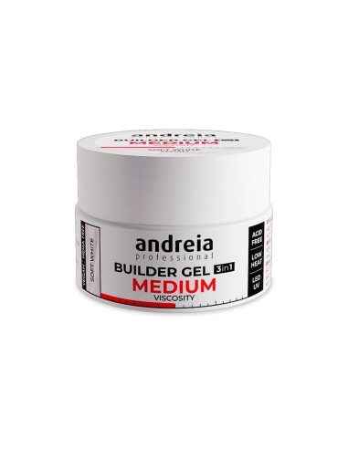 Gel Uñas Viscosidad Media Builder Gel Andreia Soft White 200Gr