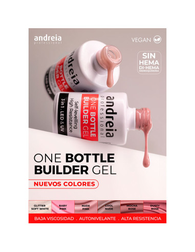 Gel Viscosidad Baja One Bottle Builder Gel Andreia Nude Pink 14Ml
