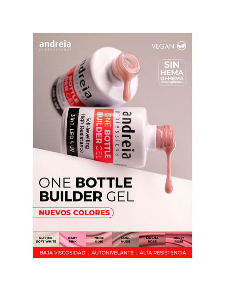Gel Viscosidad Baja One Bottle Builder Gel Andreia Nude Pink 14Ml