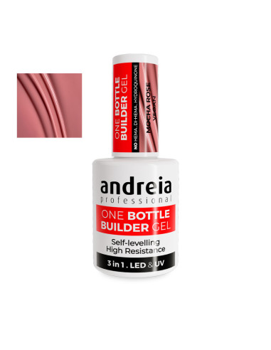 Gel Viscosidad Baja One Bottle Builder Gel Andreia Mocha Rose 14Ml