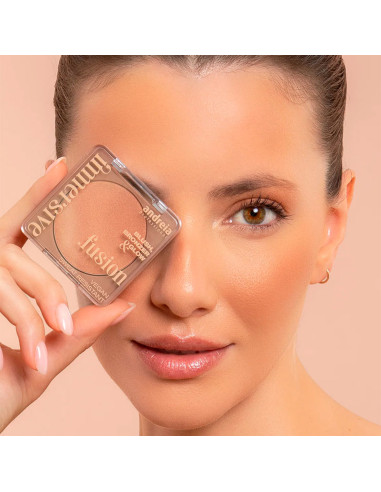 Polvo 3 En 1 Colorete Bronceador Iluminador Andreia Immersive Fusion Nº2