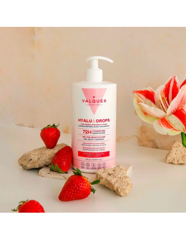 Loción Corporal Ácido Hialurónico Valquer Fresa y Karite 700Ml
