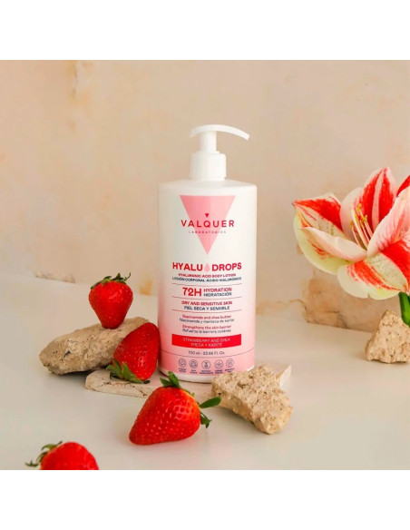 Loción Corporal Ácido Hialurónico Valquer Fresa y Karite 700Ml