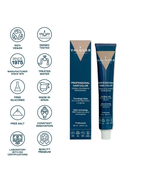 Tinte Valquer Profesional Con VPlex Y Arginina 60Ml