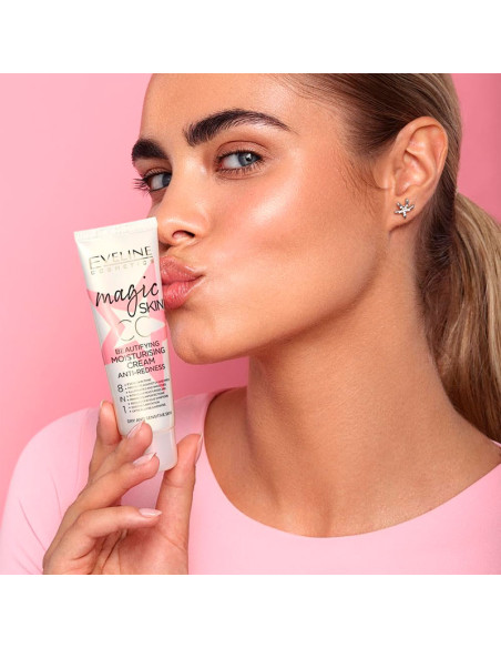 Crema Hidratante Antirojeces 8 En 1 Eveline Magic Skin CC 50Ml
