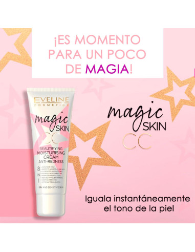 Crema Hidratante Antirojeces 8 En 1 Eveline Magic Skin CC 50Ml