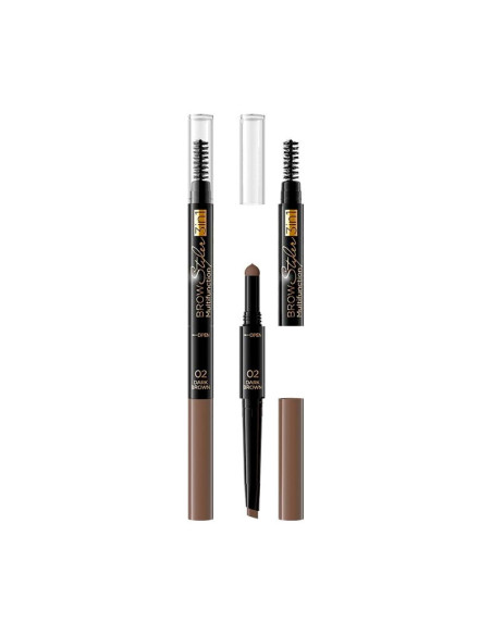 Estilizador De Cejas Eveline 3 En 1 Marrón Oscuro Nº2