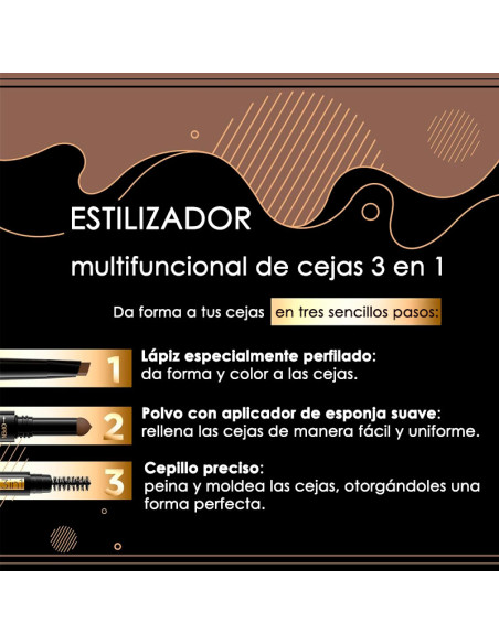 Estilizador De Cejas Eveline 3 En 1 Marrón Medio Nº1