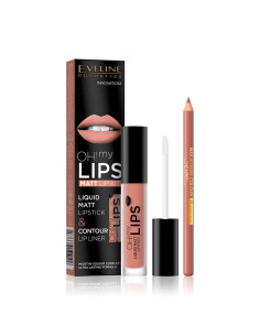 Kit Labios Eveline Oh My Lips Pintalabios Mate + Lápiz Nº1