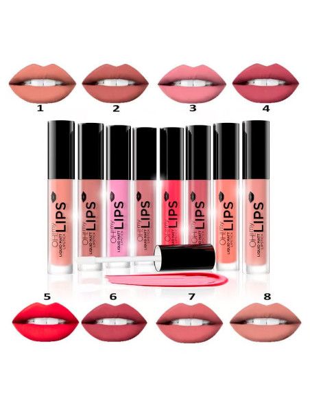 Kit Labios Eveline Oh My Lips Pintalabios Mate + Lápiz Nº8