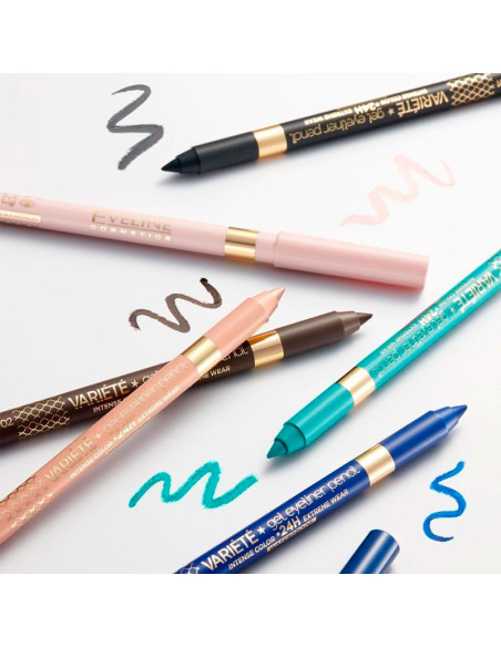 Lápiz Ojos Eyeliner Gel Waterproof Variete Eveline Nº07 Lavander