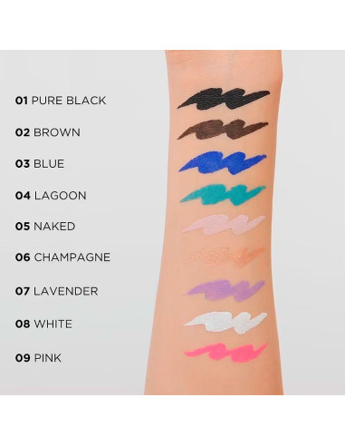 Lápiz Ojos Eyeliner Gel Waterproof Variete Metallic Eveline Nº11 Khaki