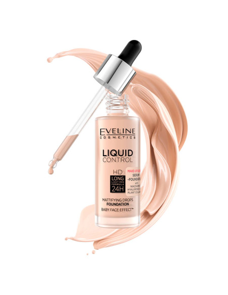 Maquillaje Matificante Liquid Eveline Con Pipeta Nº 40 Beige Calido 32Ml