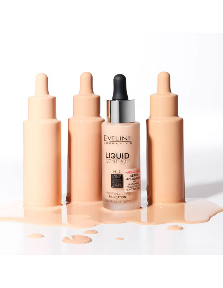 Maquillaje Matificante Liquid Eveline Con Pipeta Nº 40 Beige Calido 32Ml