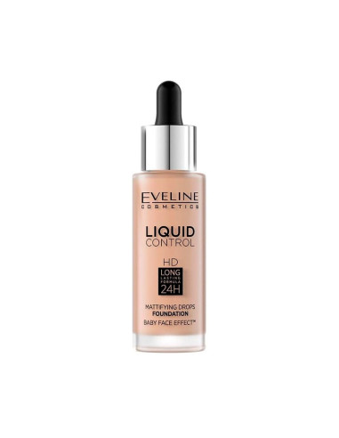 Maquillaje Matificante Liquid Eveline Con Pipeta Nº 40 Beige Calido 32Ml