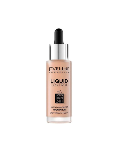 Maquillaje Matificante Liquid Eveline Con Pipeta Nº 40 Beige Calido 32Ml