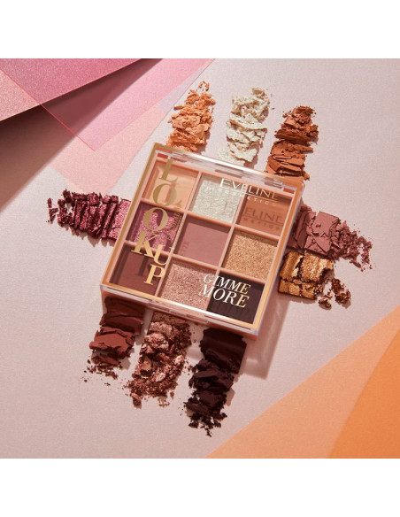 Paleta Sombras Look Up Eveline 9 Colores Gimme More