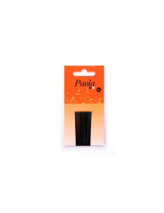 Horquillas Clip Negras Con Bolita Paola 12Uni